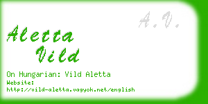 aletta vild business card